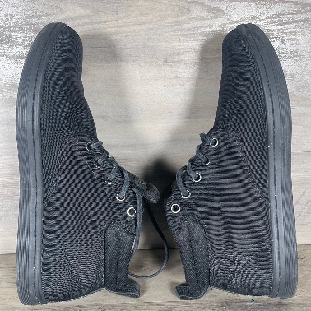 Dr Martens Doc Men’s 9 Black Canvas Belmont 5 Eye Boot Ankle Chukka Casual Shoes